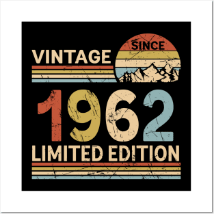 Vintage Since 1962 Limited Edition 61st Birthday Gift Vintage Men's Posters and Art